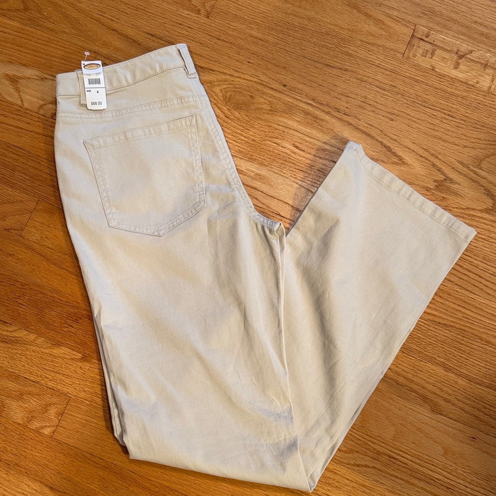 Talbots Light Tan Cotton Jeans Size 4 NWT